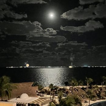 Excellence Resort - View from room at night - Resorts Near Me - Playa Mujeres, ROO
