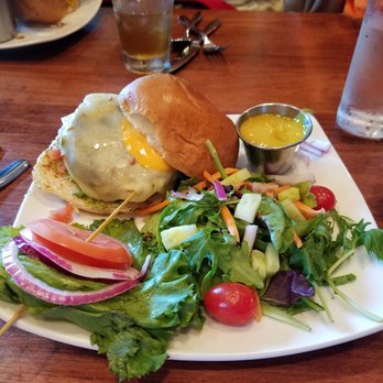 Dancing Bears Restaurant - Black bean burger - delicious and veg-friendly! - American Near Me - Lake Placid, New York Dancing Bears Restaurant - Black bean burger - delicious and veg-friendly! - American Near Me - Lake Placid, New York