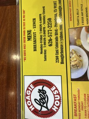 Menu photo 4 Lee's Hoagie House Pasadena, CA