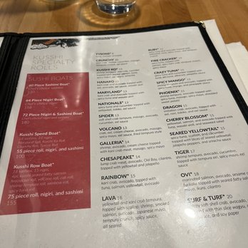 Kusshi - Menu - Sushi Bars Near Me - Vienna, Virginia Kusshi - Menu - Sushi Bars Near Me - Vienna, Virginia