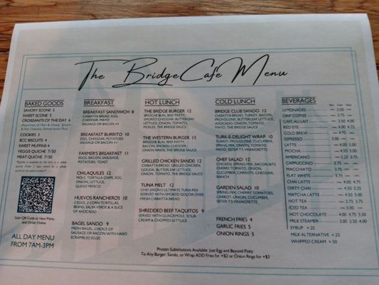 Menu photo 3 The Bridge Cafe San Luis Obispo, CA Menu photo 3 The Bridge Cafe San Luis Obispo, CA
