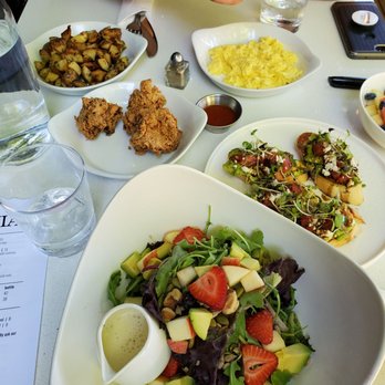 MIA Brunch Bar - MIA salad, avocado bruschetta, eggs, fried chicken, home fries - Breakfast & Brunch Near Me - North York, Ontario