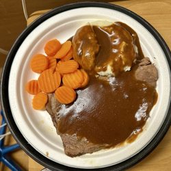 Garden City Hospital - This is the food they attempted to serve. The salad was the only thing edible.