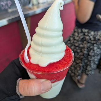 Jonny's Italian Ice - jelati with wild cherry and vanilla soft serve. so creamy - Ice Cream & Frozen Yogurt Near Me - Sunnyvale, California Jonny's Italian Ice - jelati with wild cherry and vanilla soft serve. so creamy - Ice Cream & Frozen Yogurt Near Me - Sunnyvale, California