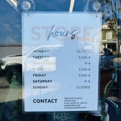 Precilla’s Pantry - Hours