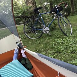 Morgan's Riverside Campground and Cabins - Great campsite for bicycle trip midway between Dayton and Cincinnati