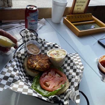 Miller's Waterfront Restaurant - Crab cake sandwich was delicious! - Seafood Near Me - Nags Head, North Carolina Miller's Waterfront Restaurant - Crab cake sandwich was delicious! - Seafood Near Me - Nags Head, North Carolina