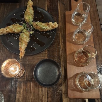 Sandfish - Zucchini blossoms, whiskey flight - Sushi Bars Near Me - Palm Springs, California Sandfish - Zucchini blossoms, whiskey flight - Sushi Bars Near Me - Palm Springs, California