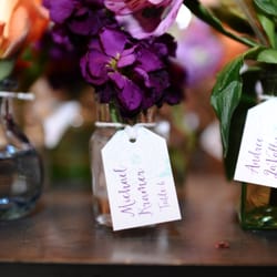Marcus Hook Florist - Lovely stems from Marcus Hook accented our place card vases