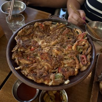 Soju Haus - Seafood Pancake - Korean Near Me - New York, New York Soju Haus - Seafood Pancake - Korean Near Me - New York, New York