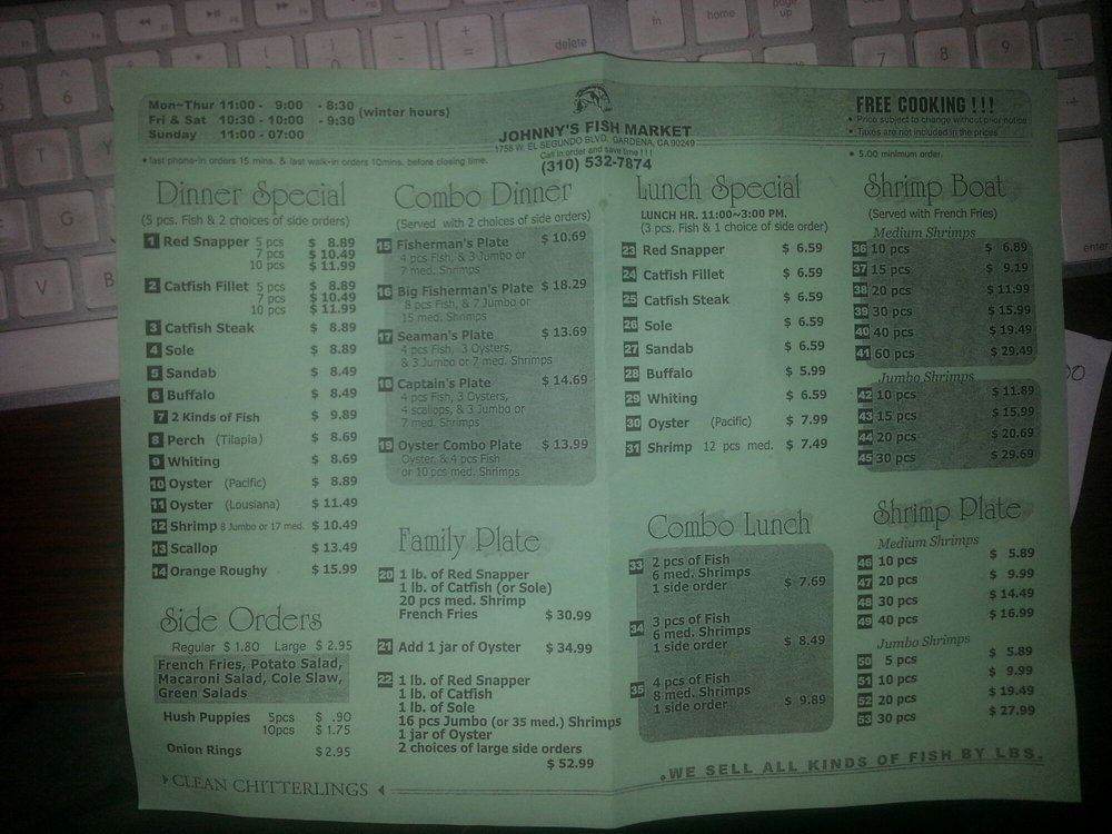 JOHNNY’S FISH MARKET CLOSED 23 Reviews 1758 W El Segundo Blvd