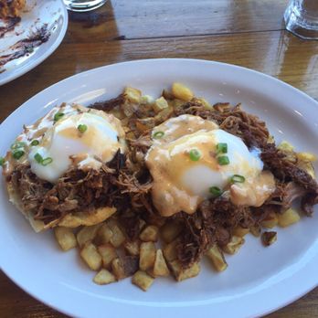 Sugarbacon Proper Kitchen - Pulled pork Benedict at Sugarbacon - New American Near Me - McKinney, Texas Sugarbacon Proper Kitchen - Pulled pork Benedict at Sugarbacon - New American Near Me - McKinney, Texas