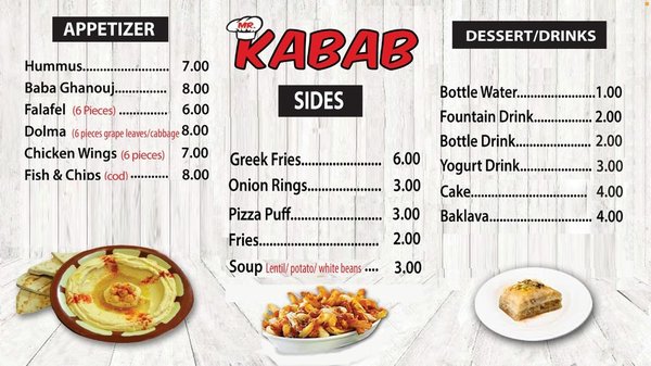 Menu photo 4 Mr. Kabab Chicago, IL