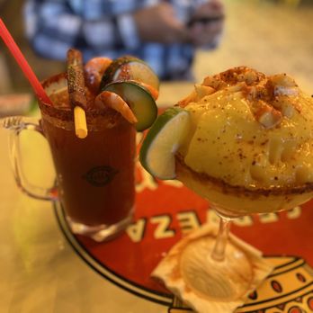 Desvelados - Miche & mango margarita sip as soon as it hits the table or it will spill over - Mexican Near Me - Glendale, California