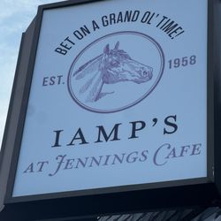 Iamps at Jennings Cafe - The street sign
