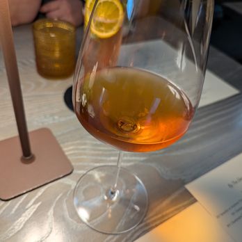 Avize Modern Alpine - Domaine Cazes Macabeo Macabeu Amber Wine Organic 2022. $16 by the glass. - Desserts Near Me - Atlanta, Georgia Avize Modern Alpine - Domaine Cazes Macabeo Macabeu Amber Wine Organic 2022. $16 by the glass. - Desserts Near Me - Atlanta, Georgia