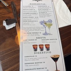 Mezcal & Salt - Margarita menu