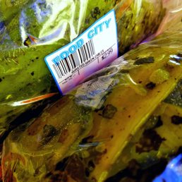 In-store roasted Hatch Valley (New Mexico) chillies.