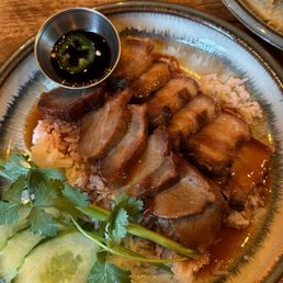 BBQ & Crispy Pork on Rice
