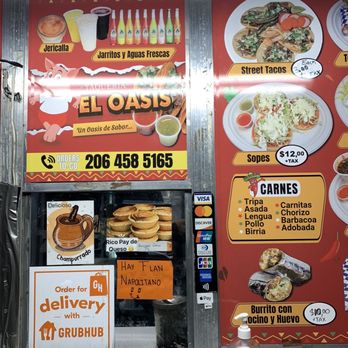 Taqueria El Oasis - the menu of a mexican restaurant - Tacos Near Me - Seattle, Washington Taqueria El Oasis - the menu of a mexican restaurant - Tacos Near Me - Seattle, Washington