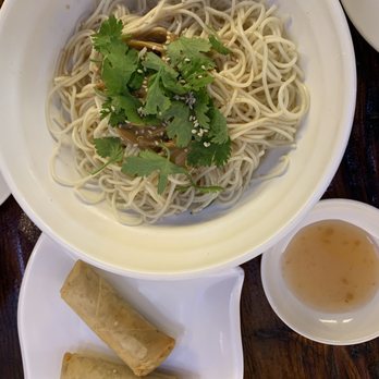 Bund Dumpling House - House Special Cold Sesame Noodles and still frozen Shanghainese Vegetable Springrolls - Dim Sum Near Me - Astoria, New York