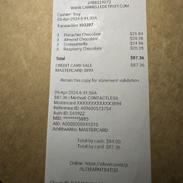Dozen croissants for $87.36 4/5/2024 Dozen croissants for $87.36 4/5/2024