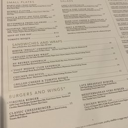 Piedmont's: menu Piedmont's: menu
