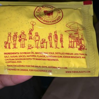 The Halal Guys - White Sauce Packet To-Go - Middle Eastern Near Me - Boston, Massachusetts The Halal Guys - White Sauce Packet To-Go - Middle Eastern Near Me - Boston, Massachusetts