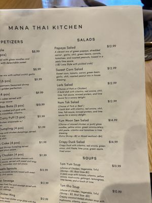 Menu photo 1 Mana Thai Kitchen Houston, TX