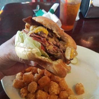 Clancy's - The Burger and look how big and juicy that clancy burger is - Irish Near Me - Sherwood, Oregon