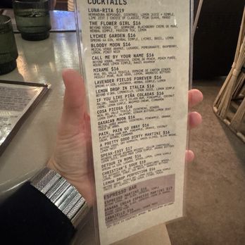 Luna Bistro Cafe - Drink menu - New American Near Me - Long Beach, California