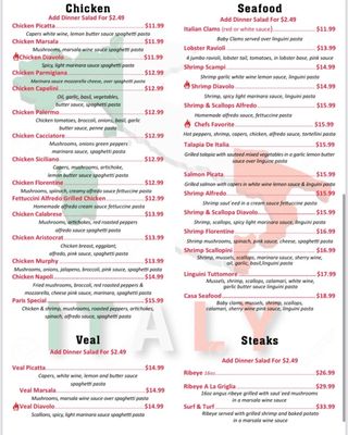 Menu photo 1 Billito's Italian Restaurant Greenville, TX