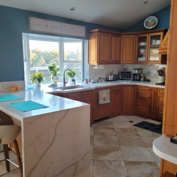 Amazonia Kitchen & Bath - New kitchen countertops and backsplash.  Updating the kitchen was a huge improvement. - Countertop Installation Near Me