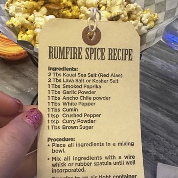 RumFire Poipu Beach - Rumfire Popcorn - Seafood Near Me - Koloa, Hawaii