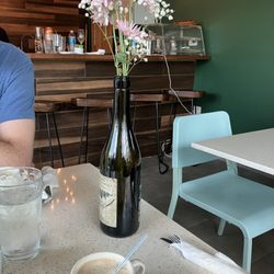 Donostia - Our coffee and table inside