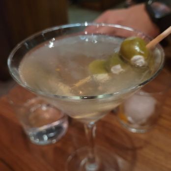 Nick's On State - Dirty Mamoa - dirty martini with blue cheese stuffed olives - New American Near Me - Carlsbad, California