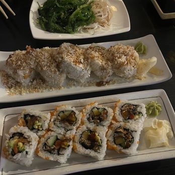 Mr. Teriyaki Sushi - Seaweed Salad Crispy Crunch Roll Salmon Skin Roll - Sushi Bars Near Me - Burlingame, California Mr. Teriyaki Sushi - Seaweed Salad Crispy Crunch Roll Salmon Skin Roll - Sushi Bars Near Me - Burlingame, California