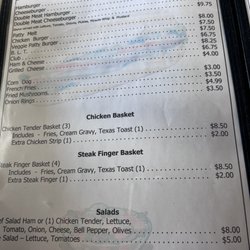 London Short Stop - Menu