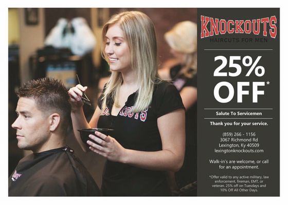 Knockouts Haircuts For Men 3067 Richmond Rd Lexington Ky Massage