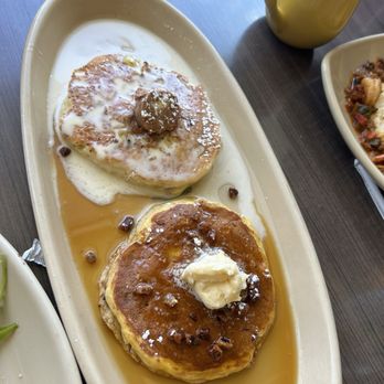 Snooze, an A.M. Eatery - Pineapple Upside Down Pancakes - Breakfast & Brunch Near Me - Houston, Texas