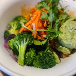 Zao Asian Cafe - Bowl- no noodles or rice, extra veggies, chicken, Teriyaki sauce