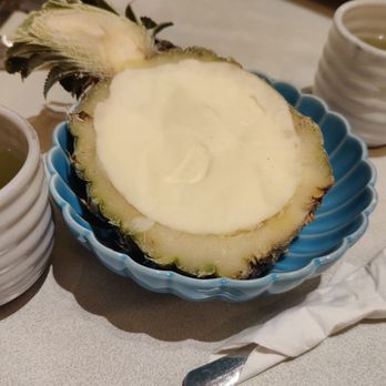 Anjin - Pineapple Sherbet and green tea - Japanese Near Me - Costa Mesa, California Anjin - Pineapple Sherbet and green tea - Japanese Near Me - Costa Mesa, California