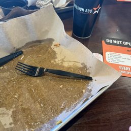 My empty plate, it was definitely amazing. I'm on a carnivore diet..