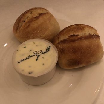 Lahaina Grill - Warm, toasty bread with intensely-flavored garlic butter - Seafood Near Me - Lahaina, Hawaii