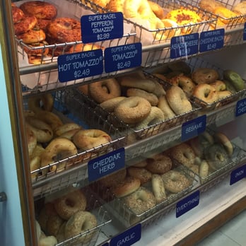 The Great American Bagel - Half of the bagel selection. Looking at you everything bagel. - Bagels Near Me - Chicago, Illinois