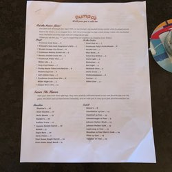 Bumpa’s - Drink menu