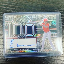 AVZEN SPORTS - From a 2022 Leaf Metal baseball hobby box. Pulled Elly De La Cruz 1/1!!