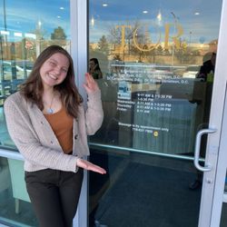 TOR Wellness Center - Front door sign with CA, Adelyn.