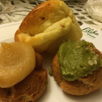 Liliha Bakery - Famous regular and green tea cream puffs with a butter bread. - Bakeries Near Me - Honolulu, Hawaii