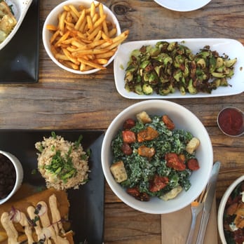 Seabirds Kitchen - Chorizo Tamales, Brussels Sprouts, Kale Salad, Natural Cut Fries - Vegan Near Me - Costa Mesa, California